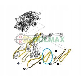 Spreader thresher belt 84035748 new holland cx ca