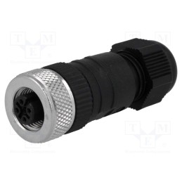1 pcs x LUMBERG AUTOMATION - 11215 RKC 4/9 - Plug, M12, PIN: 4, female, A code-DeviceNet / CANopen, for cable