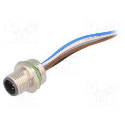 1 pcs x CONEC - SAL-12-FS5.1-0,5-9 - Socket, M12, PIN: 5, male, A code-DeviceNet / CANopen, cables, 0.5m