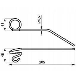 The reel finger of a claas motoge combine harvester