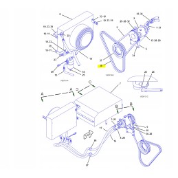 Set of V-belts cat excavator dump truck loader cva