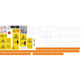Set of kubota stickers set of stickers 41 2v