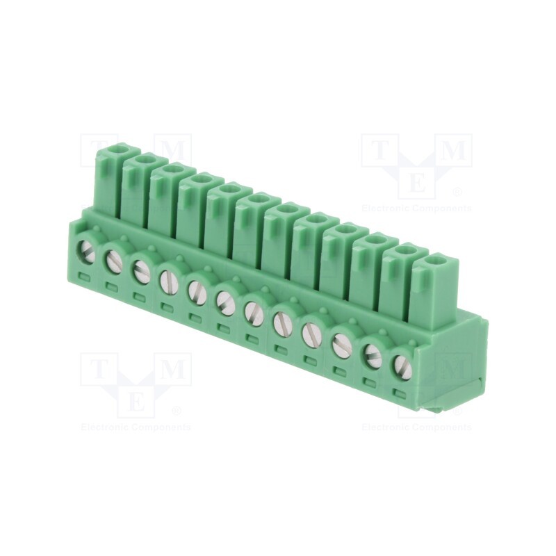 1 pcs x PHOENIX CONTACT - MC 1,5/12-ST-3,81 – 1803675 - Pluggable terminal block, 3.81mm, ways: 12, straight, plug, female
