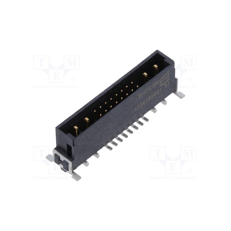 1 pcs x HARTING - 15724162601333 - Connector: PCB to PCB, male, PIN: 20(4+16), har-flex® Hybrid, SMT