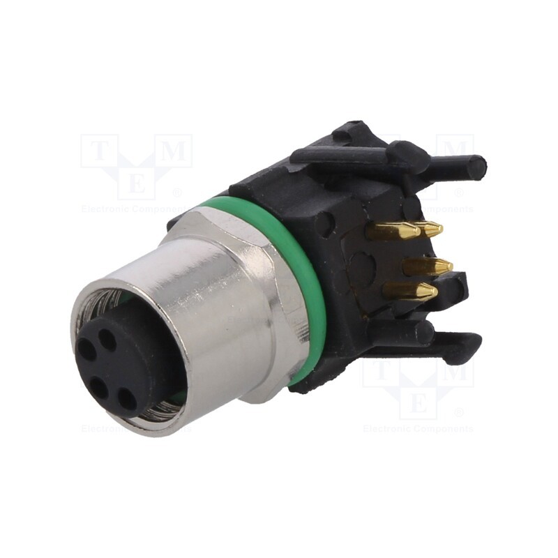 1 pcs x DEGSON ELECTRONICS - SR-M8A-04P-FF-SF7005-00A(H) - Connector: M8, female, PIN: 4, angled 90°, for panel mounting, 3A