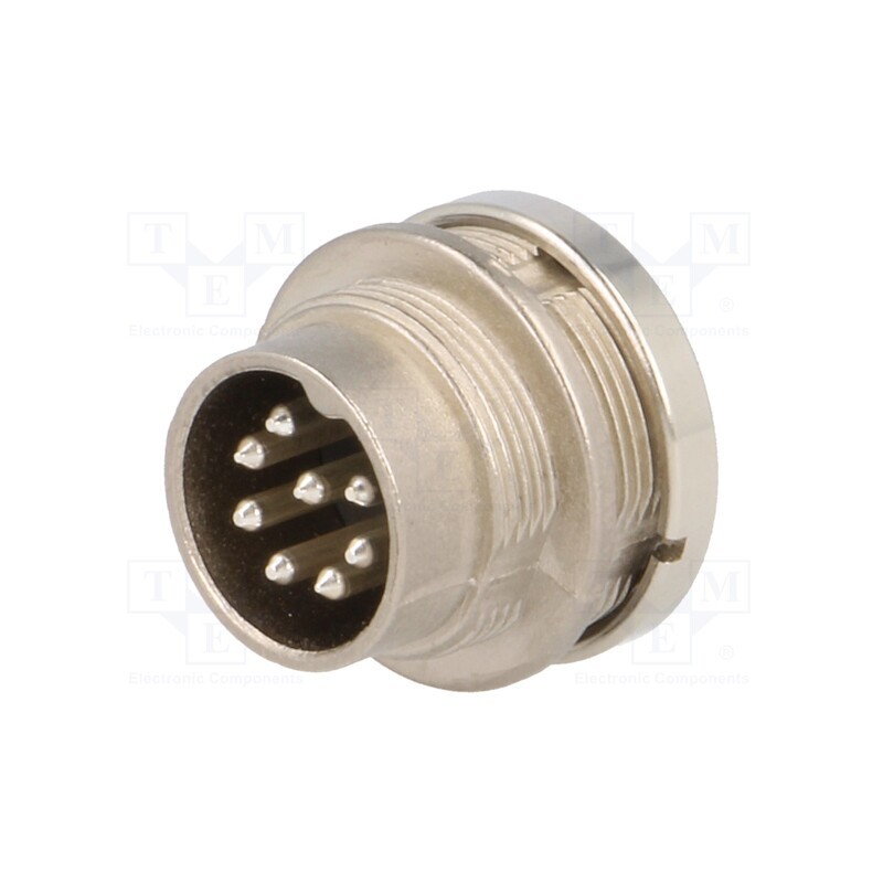 1 pcs x AMPHENOL - C09131W0081002U - Connector: M16, socket, male, soldering, PIN: 8, 5A, 100V, IP65,IP67