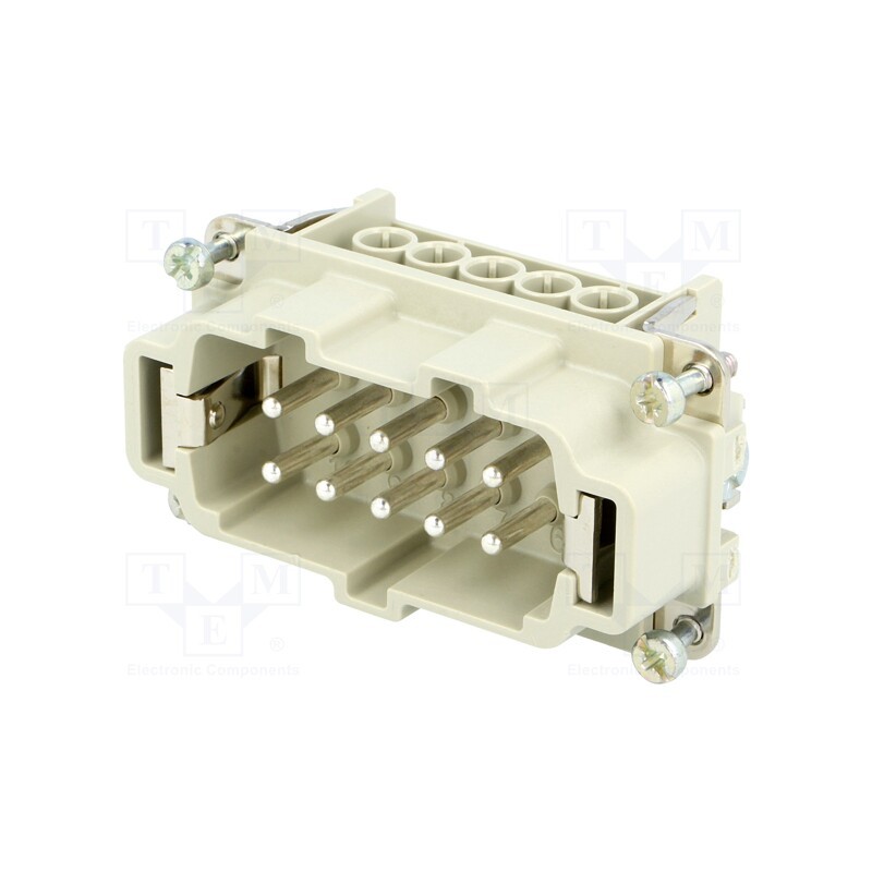 1 pcs x AMPHENOL - C14610A0101021 - Connector: HDC, contact insert, male, C146, PIN: 10, 10+PE, size E10