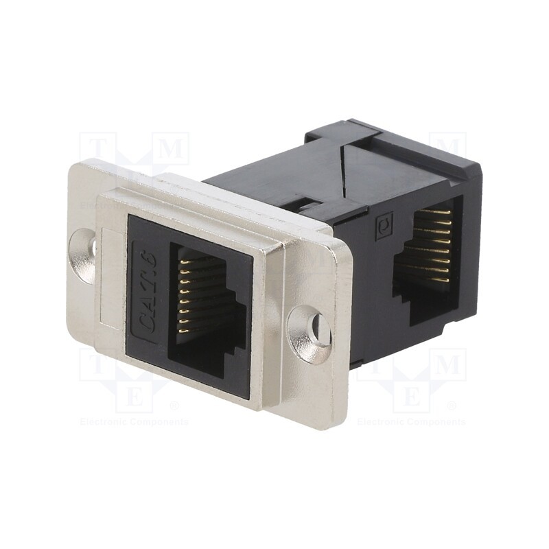 1 pcs x CLIFF - CP30752M - Coupler, DUALSLIM, Cat: 6, Layout: 8p8c, RJ45 socket,both sides
