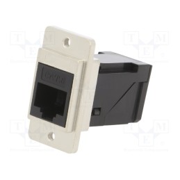 1 pcs x CLIFF - CP30752M3 - Coupler, DUALSLIM, Cat: 6, Layout: 8p8c, RJ45 socket,both sides