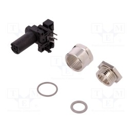 1 pcs x TE Connectivity - T4145015041-001 - Socket, M12, PIN: 4, female, A code-DeviceNet / CANopen, THT, IP67