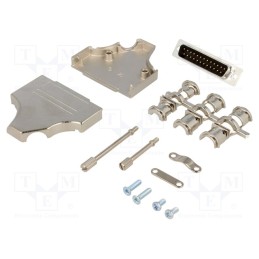 1 pcs x ENCITECH - 6355-0008-03 - D-Sub, PIN: 25, plug, male, angled, soldering, for cable, black