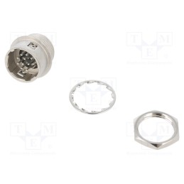 1 pcs x HIROSE - HR10A-10R-12PB(71) - Connector: circular, HR10, push-pull, socket, 2A, silver plated