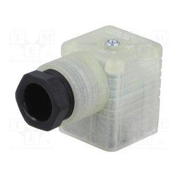 1 pcs x HIRSCHMANN - 932336002 GDML 2011 LED 24 HH SCHWARZ - Connector: valve connector, plug, form A, 18mm, female, PIN: 3, PG1