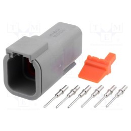 1 pcs x AMPHENOL - ATM04-6P-KIT01 - Connector: wire-wire, ATM, male, plug, for cable, PIN: 6, crimped