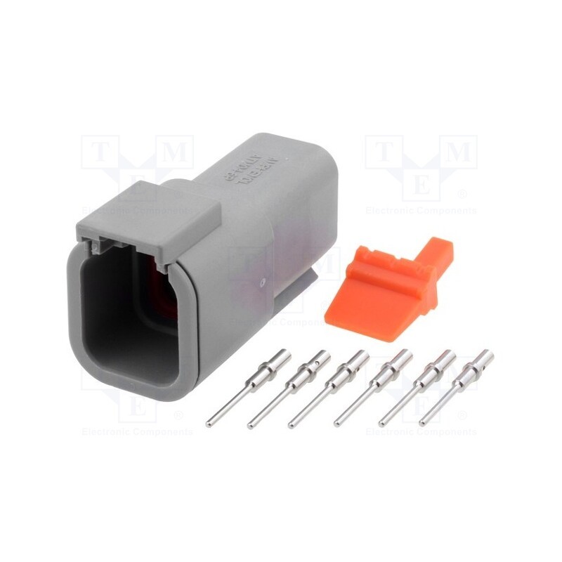 1 pcs x AMPHENOL - ATM04-6P-KIT01 - Connector: wire-wire, ATM, male, plug, for cable, PIN: 6, crimped