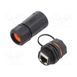 1 pcs x LOGILINK - NP0084 - Socket, coupler, Cat: 6a, shielded, Layout: 8p8c, RJ45 socket x2