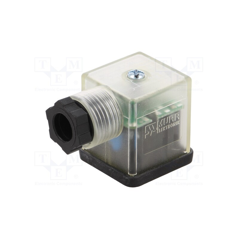 1 pcs x MURR ELEKTRONIK - 7000-29165-0000000 - Connector: valve connector, plug, form A, 18mm, female, PIN: 3, 230V