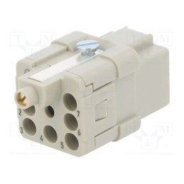 1 pcs x HARTING - 9120073101 - Connector: HDC, contact insert, female, Han Q, PIN: 8, 7+PE, size 3A