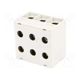 1 pcs x OUNEVA - VC05-0054 - Splice terminal: rail, 1.5÷50mm2, ways: 3, terminals: 6, grey, TS35