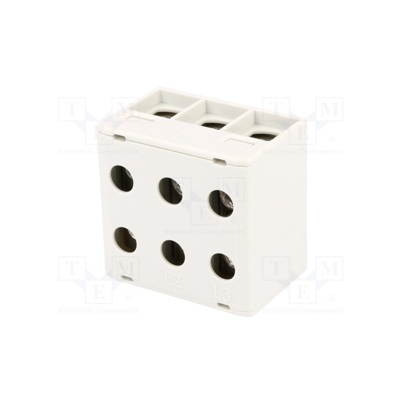 1 pcs x OUNEVA - VC05-0054 - Splice terminal: rail, 1.5÷50mm2, ways: 3, terminals: 6, grey, TS35
