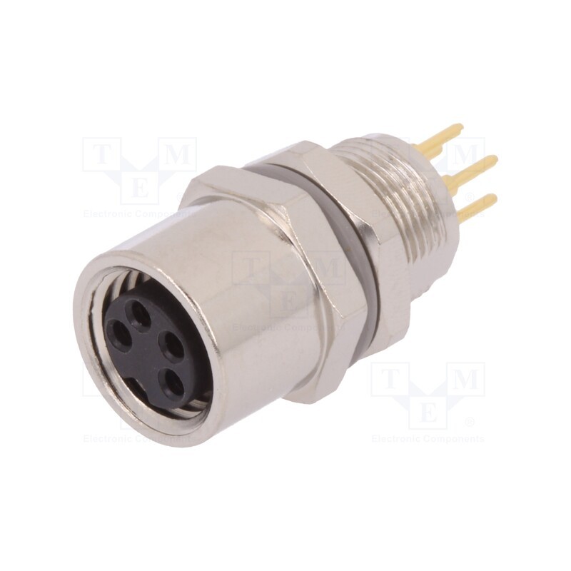 1 pcs x TE Connectivity - T4043014041-000 - Connector: M8, female, PIN: 4, unshielded, socket, IP67, 30V