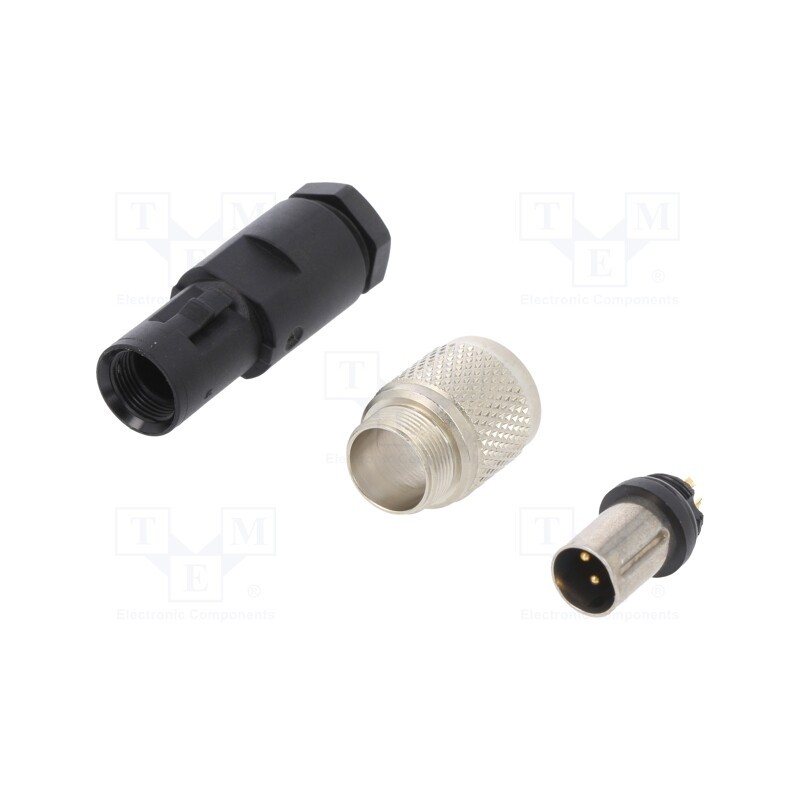 1 pcs x BINDER - 99 0409 00 04 - Connector: M9, plug, 712, male, PIN: 4, gold-plated, 3A, IP67, 125V