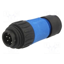 1 pcs x AMPHENOL - C01630H00610010 - Connector: circular, plug, for cable, PIN: 7, male, soldering, 250V