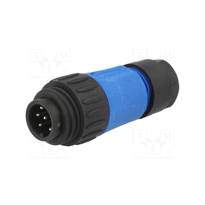 1 pcs x AMPHENOL - C01630H00610010 - Connector: circular, plug, for cable, PIN: 7, male, soldering, 250V