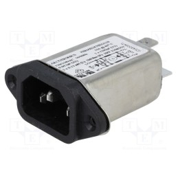 1 pcs x KEMET - FBNAB2470ZG110 - Connector: AC supply, socket, male, 10A, 250VAC, IEC 60320, C14 (E)