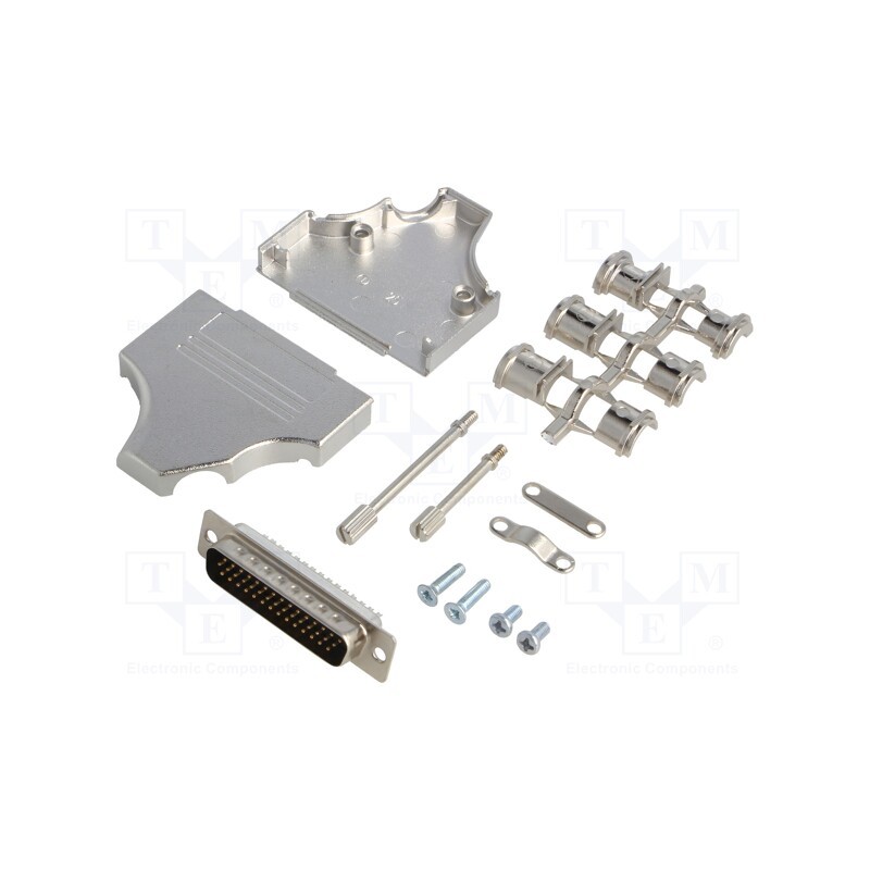 1 pcs x ENCITECH - 6355-0060-03 - D-Sub HD, PIN: 44, plug, male, angled, soldering, for cable, black