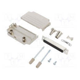 1 pcs x Amphenol Communications Solutions - L17DPPK37-M+L717SDE37S - D-Sub, PIN: 37, female, straight, soldering, for cable, gol