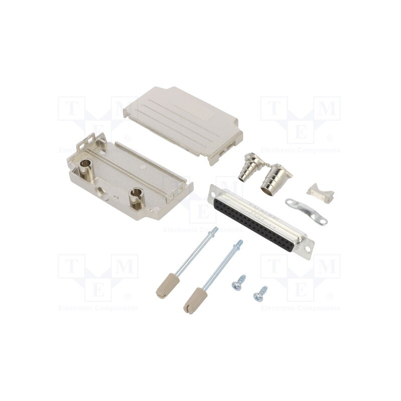 1 pcs x Amphenol Communications Solutions - L17DPPK37-M+L717SDE37S - D-Sub, PIN: 37, female, straight, soldering, for cable, gol