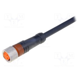 1 pcs x LUMBERG AUTOMATION - 12955 RKMV 3-224/5 M - Connector: M8, 5m, female, PIN: 3, straight, plug, PUR