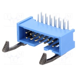 1 pcs x TE Connectivity - 2-1761607-5 - Socket, IDC, male, PIN: 14, angled 90°, snapped-in, THT, gold-plated