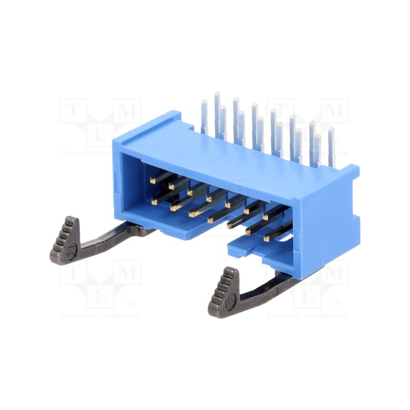 1 pcs x TE Connectivity - 2-1761607-5 - Socket, IDC, male, PIN: 14, angled 90°, snapped-in, THT, gold-plated