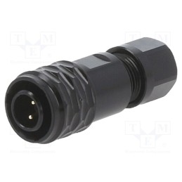 1 pcs x WEIPU - SA810/P2B - Plug, SA8, male, PIN: 2, IP67, 4÷5mm, 5A, soldering, for cable, 125V
