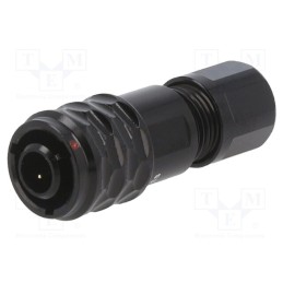 1 pcs x WEIPU - SA610/P3B - Plug, SA6, male, PIN: 3, IP67, 3.5÷4mm, 3A, soldering, for cable, 30V