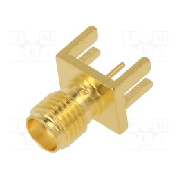 1 pcs x AMPHENOL RF - 132255 - Plug, SMA, female, card edge, straight, 50Ω, SMT, for cable, PTFE