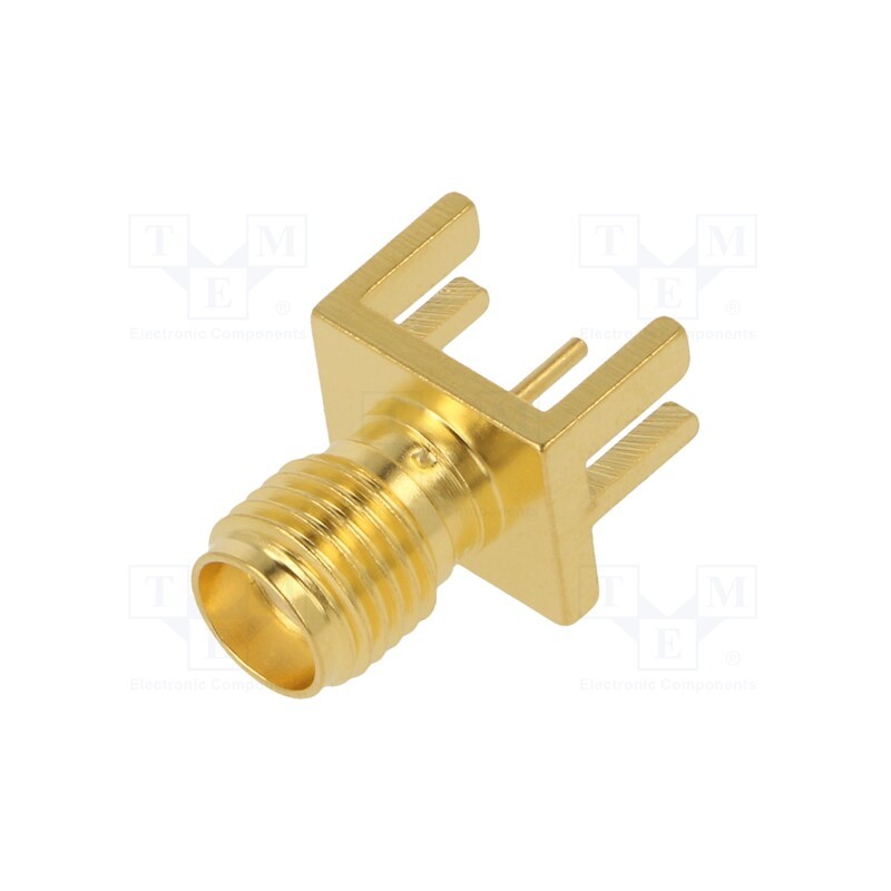 1 pcs x AMPHENOL RF - 132255 - Plug, SMA, female, card edge, straight, 50Ω, SMT, for cable, PTFE