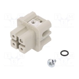 1 pcs x WIELAND - 73.300.0353.0 - Connector: HDC, female, PIN: 4, size 3, contact insert, 400V, 10A