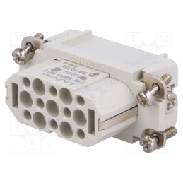 1 pcs x AMPHENOL - C14610B0150602 - Connector: HDC, contact insert, female, C146,heavy|mate D, PIN: 15