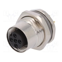 1 pcs x TE Connectivity - T4141012051-000 - Socket, M12, PIN: 5, female, A code-DeviceNet / CANopen, THT, IP67