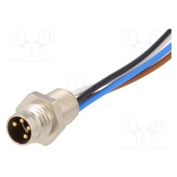 1 pcs x HIRSCHMANN - 933147001 ELST 4408 RV FM 805 - Connector: M8, 0.5m, male, PIN: 4, with leads, socket, E, 4A, IP67, 60V