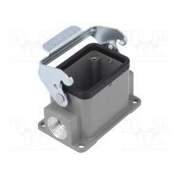 1 pcs x DEGSON ELECTRONICS - D6B-SF-1L-PG13.5 - Enclosure: for HDC connectors, size D6B, with latch, straight
