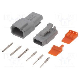 1 pcs x AMPHENOL - ATM3PS-CKIT - Connector: wire-wire, ATM, male + female, plug, for cable, PIN: 3
