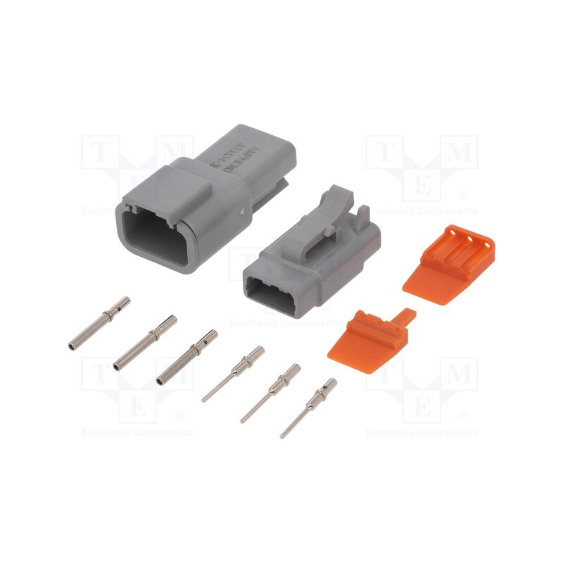 1 pcs x AMPHENOL - ATM3PS-CKIT - Connector: wire-wire, ATM, male + female, plug, for cable, PIN: 3