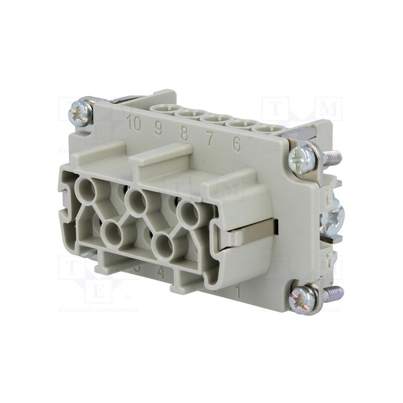 1 pcs x AMPHENOL - C14610B0101021 - Connector: HDC, contact insert, female, C146, PIN: 10, 10+PE, 19A