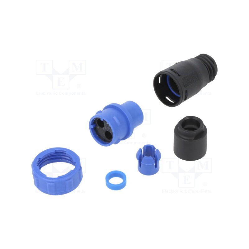 1 pcs x BULGIN - PX0410/02S/5560 - Connector: circular, plug, female, PIN: 2, w/o contacts, for cable