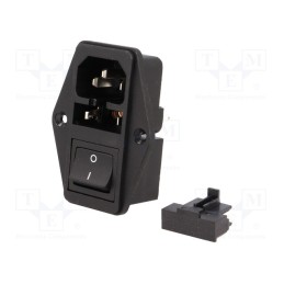 1 pcs x SCHURTER - 4304.6079 - Connector: AC supply, socket, male, 10A, IEC 60320, soldering, 250V