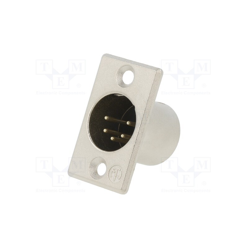 1 pcs x NEUTRIK - NC5MP - Socket, XLR, male, PIN: 5, straight, soldering, silver, 7.5A, 27mm